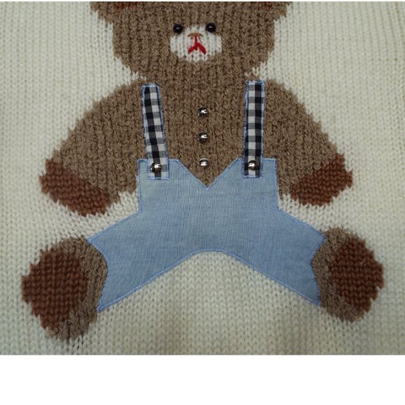 Vintage Far & Near Teddy Bear Sweater Size Large Made in Korea - Picture 9 of 10